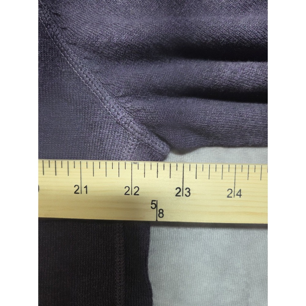 Eddie Bauer Merino Wool Blend Sweater Mens Large Purple Long Sleeve V Neck NWOT - Picture 7 of 9